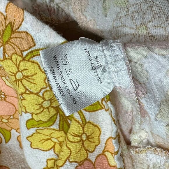 Girl And The Sun Yellow Floral Cami Strap Ruffle Midi Summer Dress - Picture 9 of 9